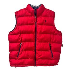 U.S. Polo Assn. Red Puffer Vest W/Reel Dry Tech Size XXL  NWT